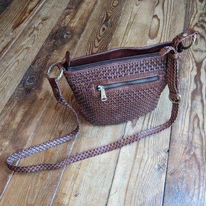 Patricia Nash Banyoles Woven Leather Crossbody Purse